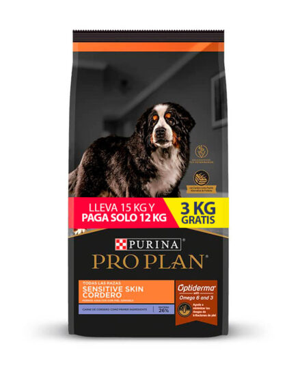 Pro Plan Sensitive Skin Cordero Cachorro 12+3 kg