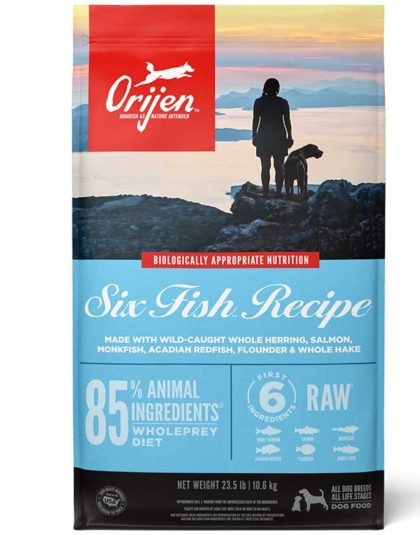 Orijen Six Fish Perro 10,6 kg, 5,9 kg y 2 kg