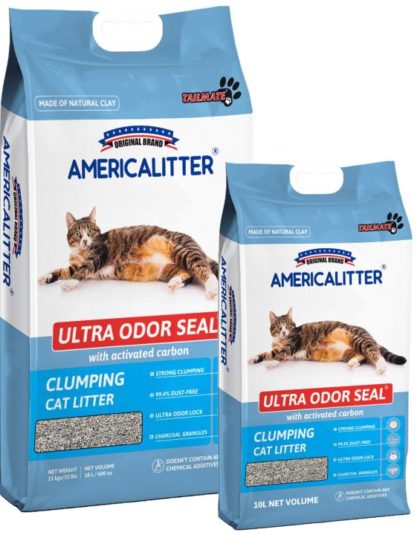 Arena Sanitaria America Litter Carbon Activado 15 kg y 7 kg