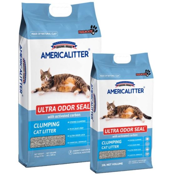 Arena Sanitaria America Litter Carbon Activado 15 kg y 7 kg