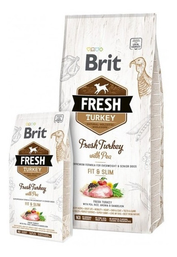 Brit Fresh Turkey Overweight & Senior Dogs 12 kg y 2,5 kg