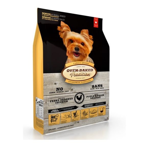Oven Baked Tradition Senior Small Breed & Weight Management Chicken 5,6 kg y 2,2 kg