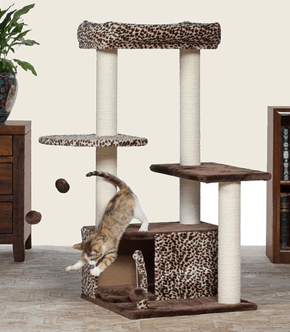 Rasguñador Prevue Pet Kitty Power Paws Leopard Lounge