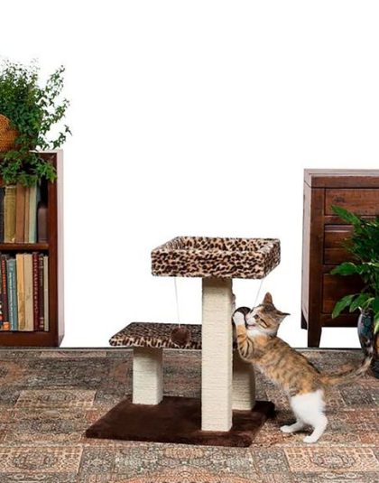 Rasguñador Prevue Pet Kitty Power Paws Leopard Terrace