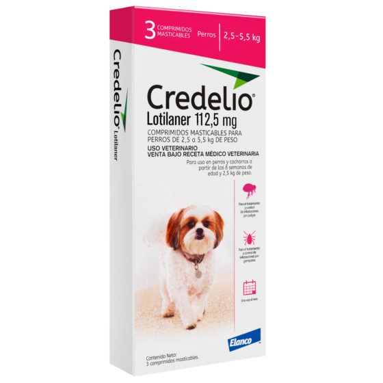 Credelio Perros 2,5 -5,5 kg 3 comprimidos
