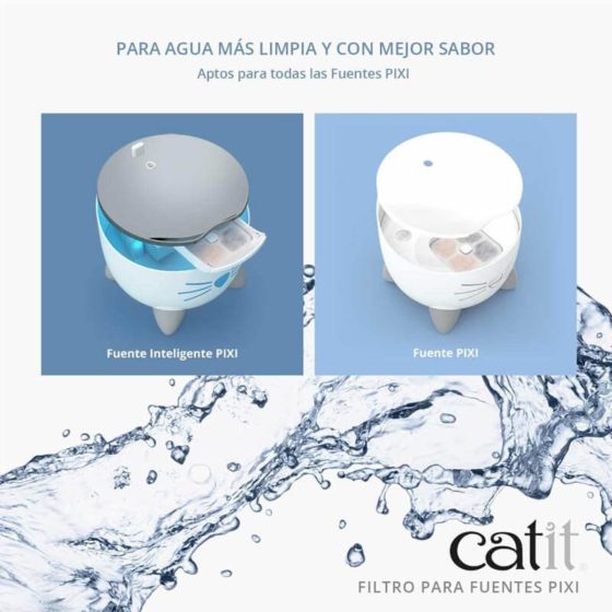 Cat it Pixi Fuente Acero Inoxidable Blanca 2,5 lts - Imagen 2