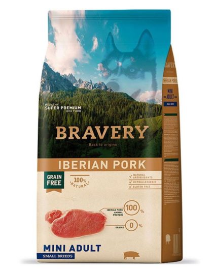 Bravery Mini Adulto Grain Free Iberian Pork 7 kg y 2 kg