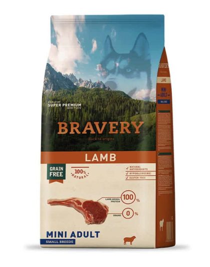 Bravery Mini Adulto Grain Free Lamb 7 kg y 2 kg