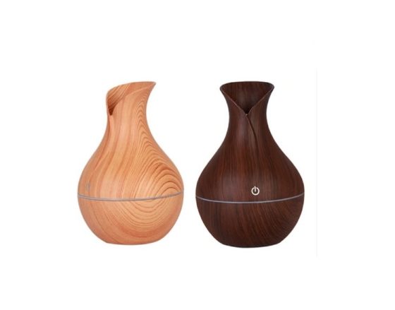 Humidificador Purificador De Aire Difusor Apariencia Madera 360ml