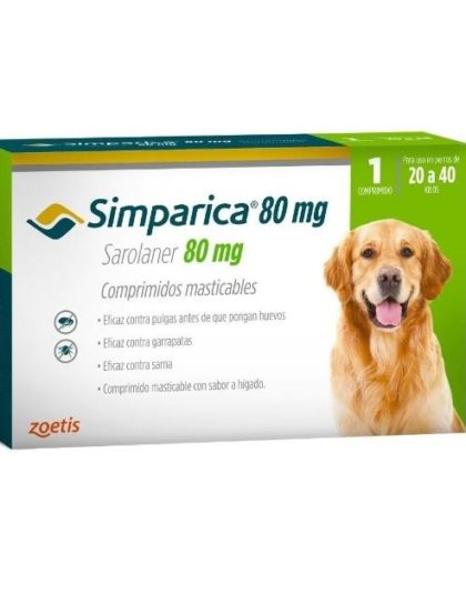 Simparica Comprimidos Antipulgas 20 - 40 kg 1 Comp.