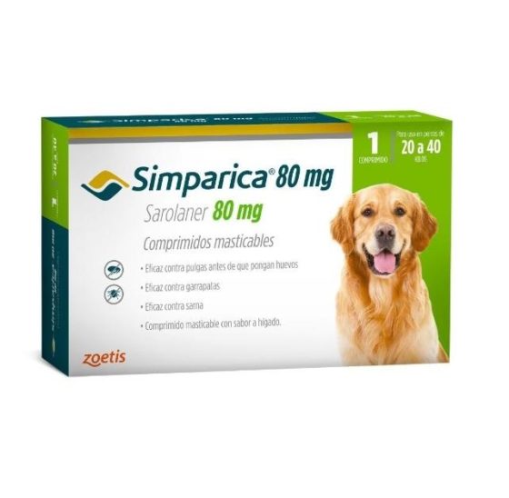 Simparica Comprimidos Antipulgas 20 - 40 kg 1 Comp.
