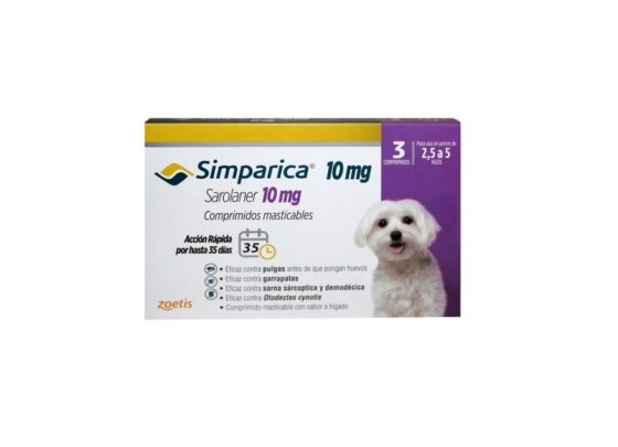 Simparica Comprimidos Antipulgas 2,5 - 5 kg 3 Comp.