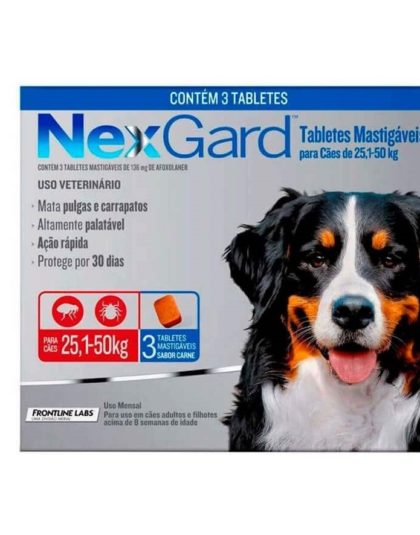 Nexgard Comprimidos Antipulgas 25,1 - 50 kg 3 Comp.