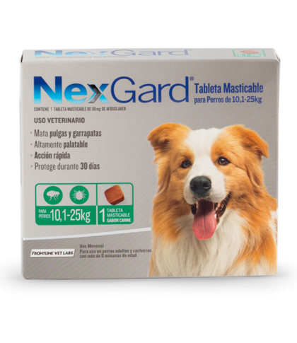 Nexgard Comprimidos Antipulgas 10,1 - 25 kg 1 Comp.