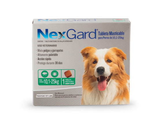 Nexgard Comprimidos Antipulgas 10,1 - 25 kg 1 Comp.