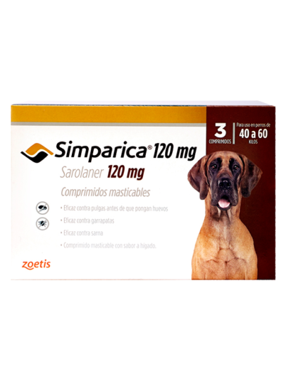 Simparica Comprimidos Antipulgas 40 - 60 kg 3 Comp.