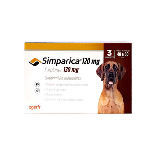 Simparica Comprimidos Antipulgas 40 - 60 kg 3 Comp.