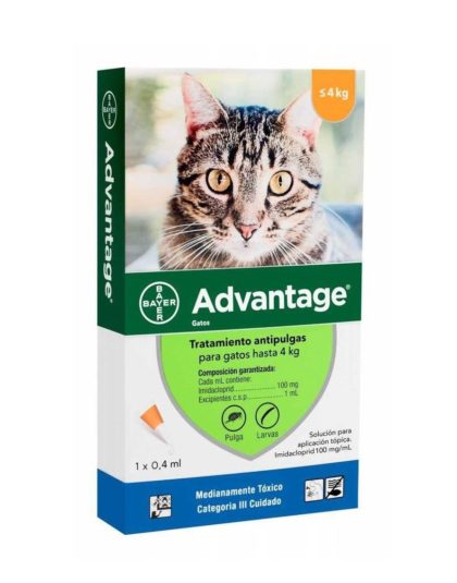 Advantage Pipeta Antiparacitaria Externa Hasta 4 kg