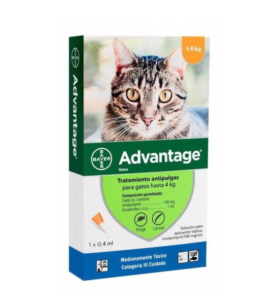 Advantage Pipeta Antiparacitaria Externa Hasta 4 kg
