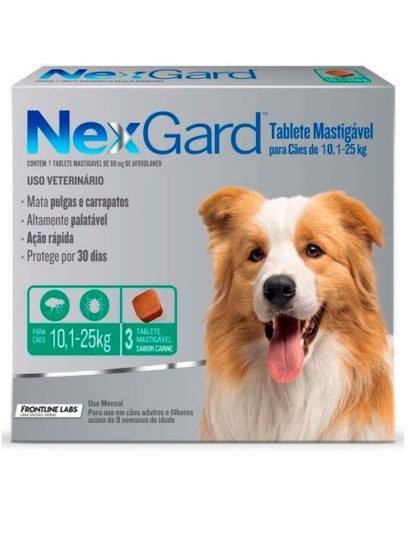 Nexgard Comprimidos Antipulgas 10,1 - 25 kg 3 Comp.