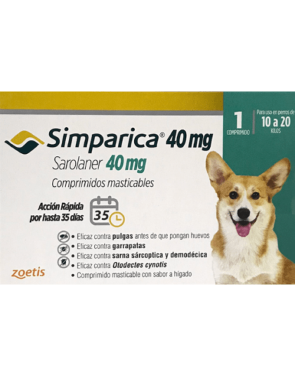 Simparica Comprimidos Antipulgas 10 - 20 kg 1 Comp.