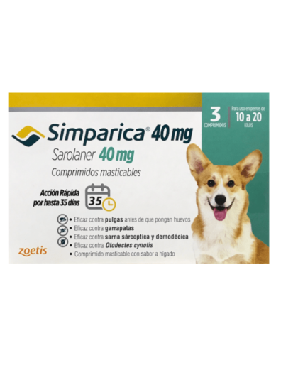 Simparica Comprimidos Antipulgas 10 - 20 kg 3 Comp.