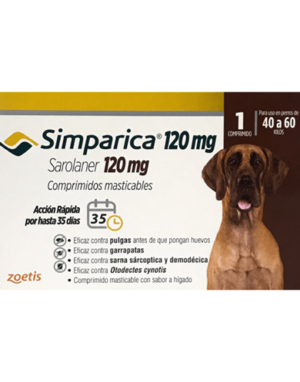 Simparica Comprimidos Antipulgas 40 - 60 kg 1 Comp.