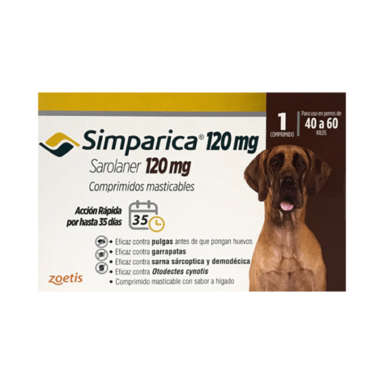 Simparica Comprimidos Antipulgas 40 - 60 kg 1 Comp.