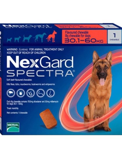 Nexgard Spectra Comprimidos Interno y Externo 30,1 - 60 kg 1 Comp.