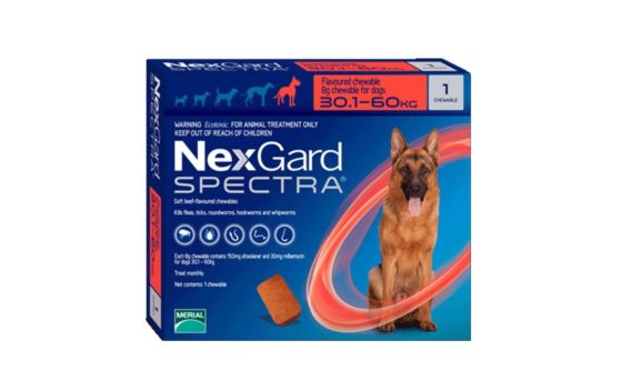 Nexgard Spectra Comprimidos Interno y Externo 30,1 - 60 kg 1 Comp.