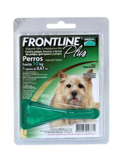 Frontline Plus Pipeta Antiparacitaria Externa para perro hasta 10 kg