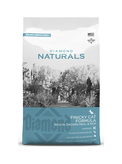 Diamond Naturals Finicky Gato Adult Finicky 7,5 kg y 3 kg (REMPLAZO BOLSA LILA)