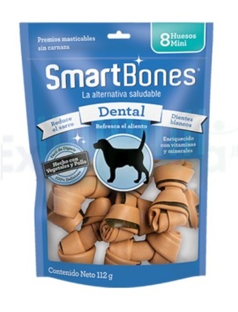 SmartBones Premios Masticables 8 Huesos Mini Dentales 112 g