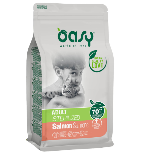 Oasy Gato Adulto Salmon Sterilized 1,5 kg