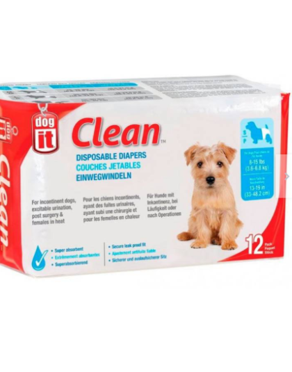 Pañales Desechables Dog It Talla S 3.5-7 kg 12UN