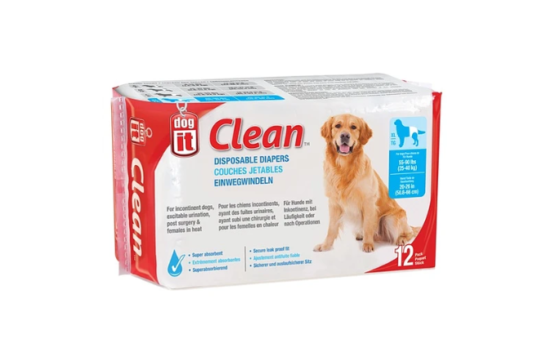 Pañales Desechables Dog It Talla XL 25-40kg 12UN
