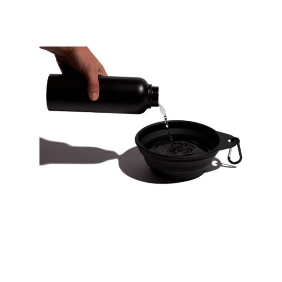 ZeeDog Go Bowl Black Pórtatil y Retráctil 200 ml y 2 Litros - Imagen 3
