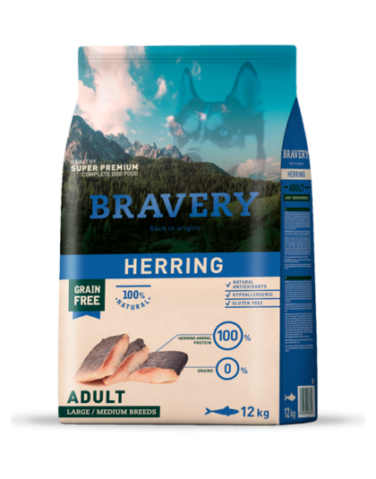 Bravery Adulto Large & Medium Herring 12kg