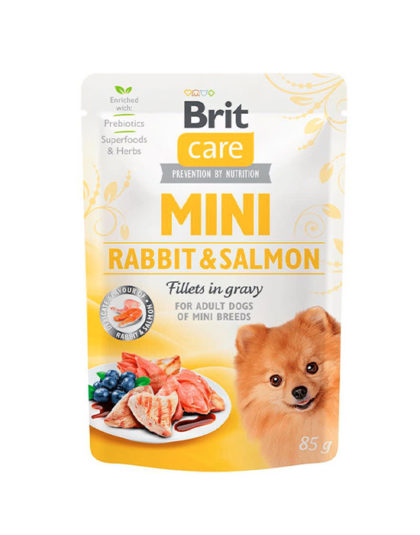 Brit Care Mini Pouches Adulto Conejo-Salmon 85g