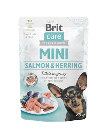 Brit Care Mini Pouches Perro Esterilizado Salmon 85g