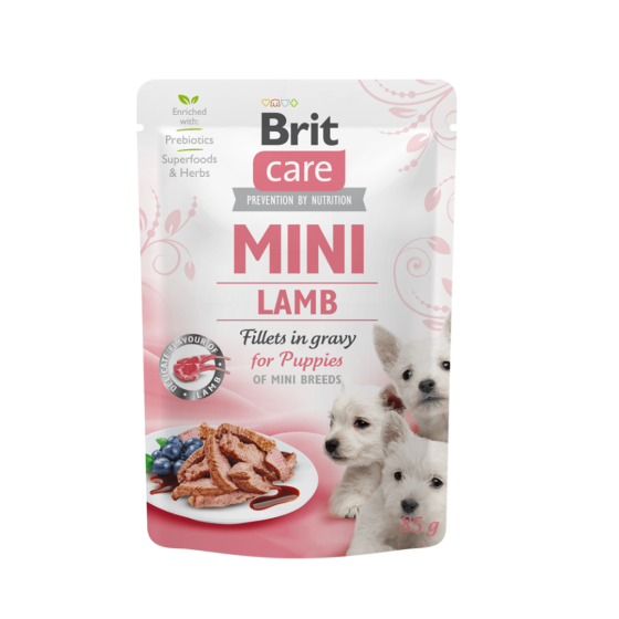 Brit Care Mini Pouches Puppy Cordero 85g