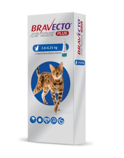 Bravecto Plus Gato 2,8 a 6,25kg