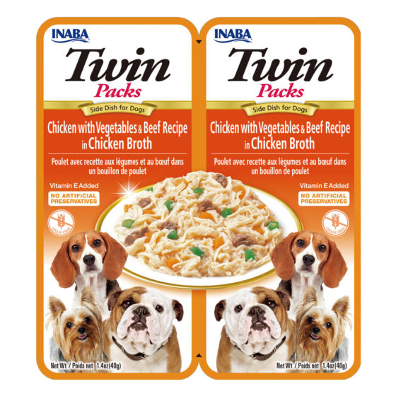 Dog Twin Packs Chicken with Vegetables and Beef 2un