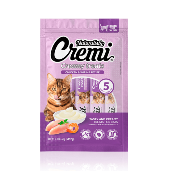 Naturalistic Cat Cremi Treats Pollo & Camaron 60gr