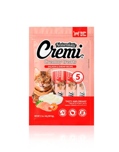 Naturalistic Cat Cremi Treats Salmon & Camaron 60gr