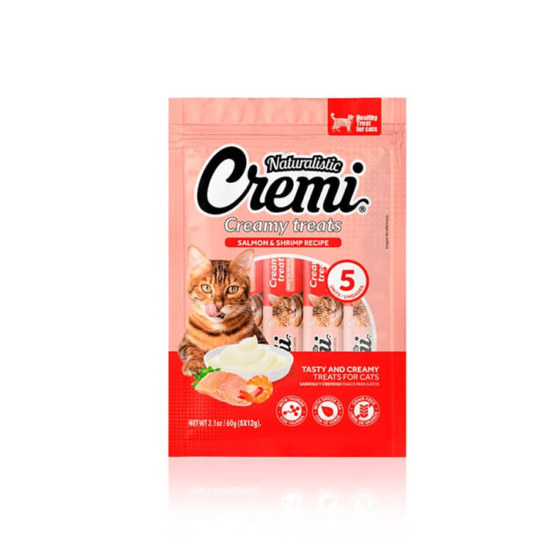 Naturalistic Cat Cremi Treats Salmon & Camaron 60gr