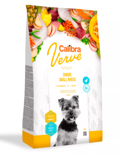 CALIBRA VERVE DOG JUNIOR SMALL POLLO Y PATO 6 KG