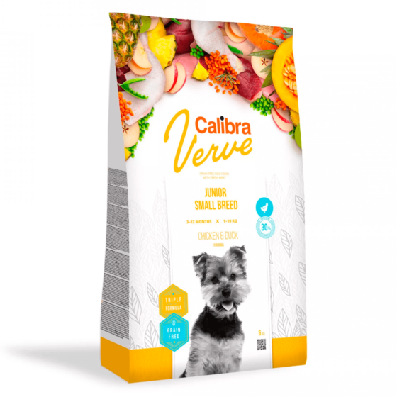 CALIBRA VERVE DOG JUNIOR SMALL POLLO Y PATO 6 KG