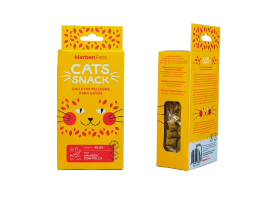 Cats Snack Galletas Rellenas Para Gato Variedades 80gr - Imagen 3