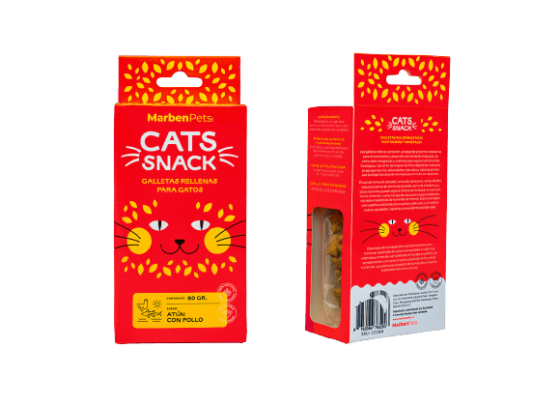 Cats Snack Galletas Rellenas Para Gato Variedades 80gr - Imagen 2